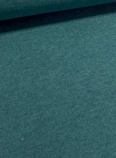 petrolgroen - mooi vast gebreide interlock rayonblend