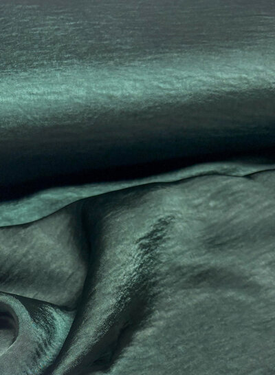 petrol green - high drape satin
