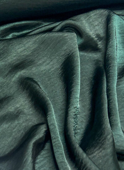 petrol green - high drape satin