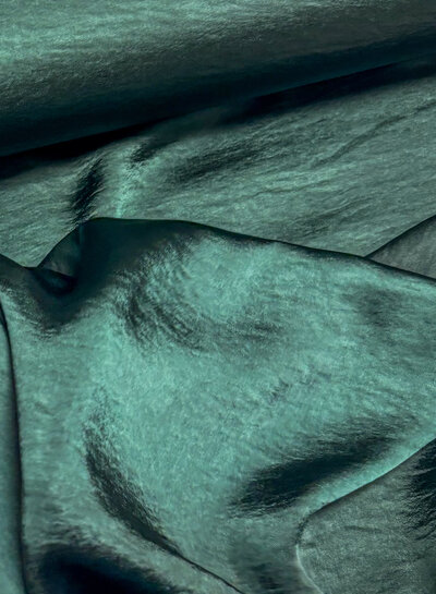 petrol green - high drape satin
