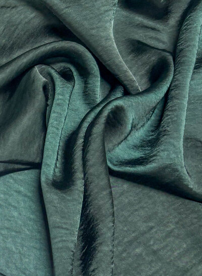 petrol green - high drape satin