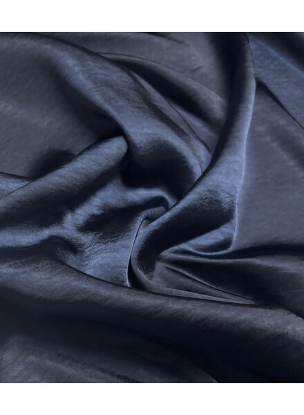 midnight blue - high drape satin
