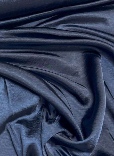 midnight blue - high drape satin
