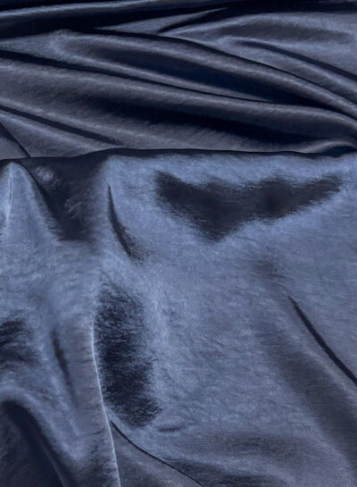 midnight blue - high drape satin