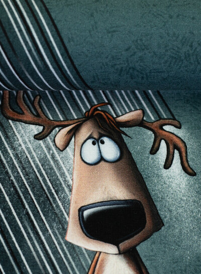 THORSTEN BERGER The Raindeer  - french terry paneel van 85 cm op 150 cm