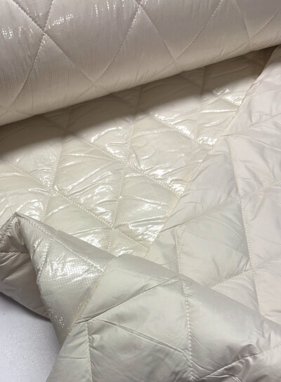 off-white foil - stepper - quilted - double-faced