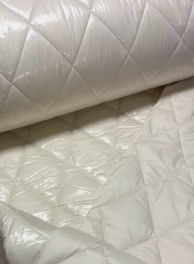 off-white foil - stepper - quilted - double-faced