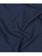 marineblauw stonewashed / papertouch popeline katoen