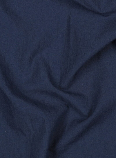 marineblauw stonewashed / papertouch popeline katoen