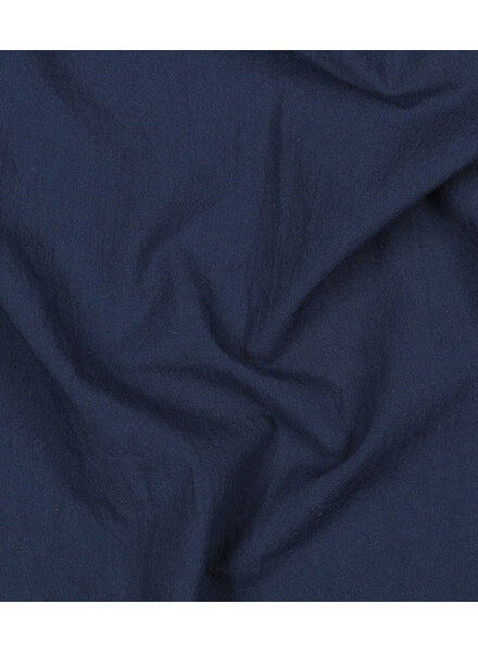 marineblauw stonewashed / papertouch popeline katoen
