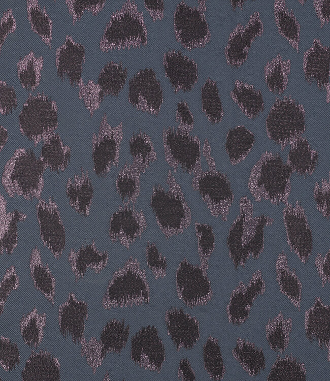 nachtblauw en aubergine prachtig met lurex - geweven jacquard