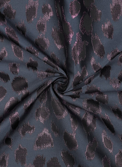 nachtblauw en aubergine prachtig met lurex - geweven jacquard