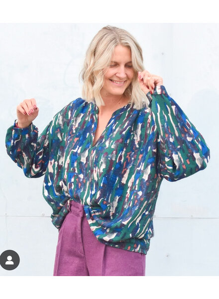 Bel'Etoile abstract green print - viscose