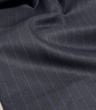 midnight blue with soft lilac pine stripe - woven bamboo blend - very soft fabric and no wrinkles