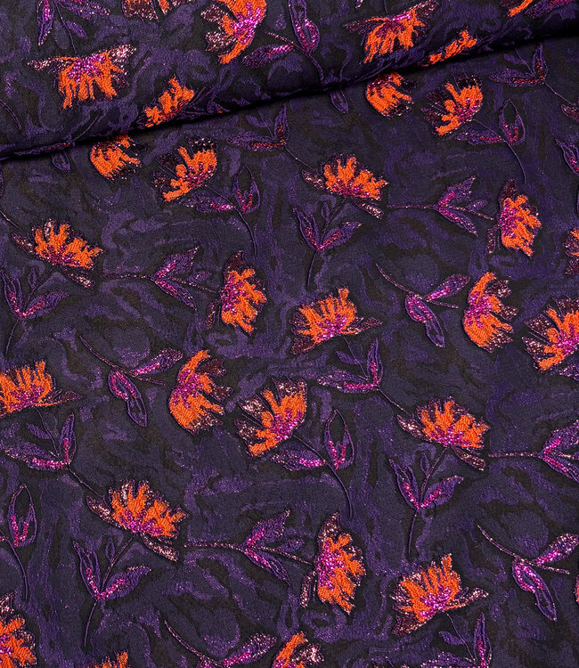 A la Ville aubergine en roest prachtige soepelvallende jacquard