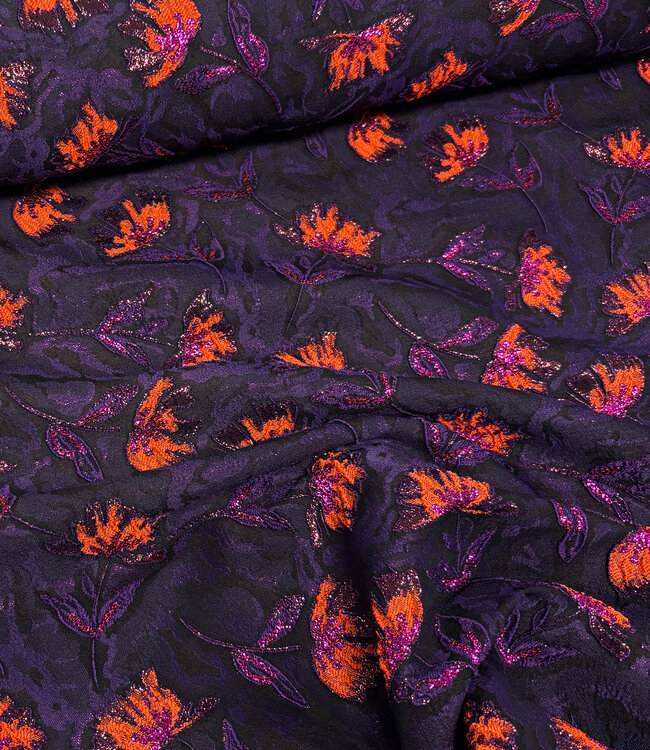 A la Ville aubergine en roest prachtige soepelvallende jacquard