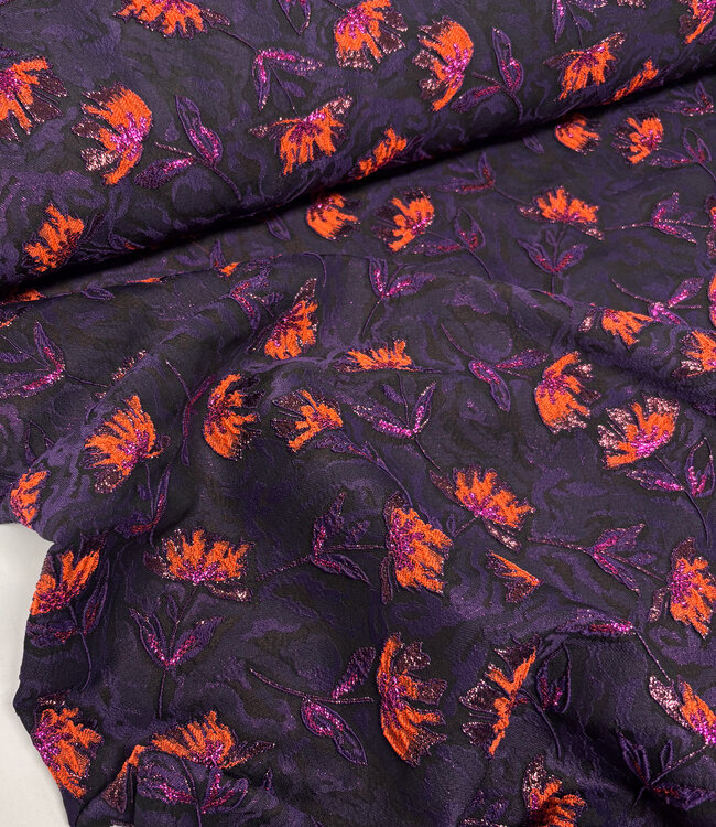 A la Ville aubergine en roest prachtige soepelvallende jacquard