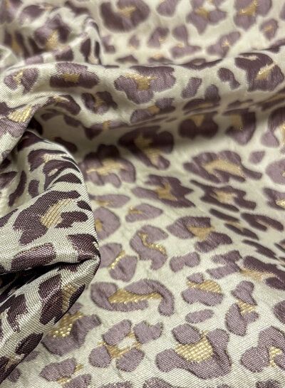 dark lilac leopard  - prachtige geweven jacquard