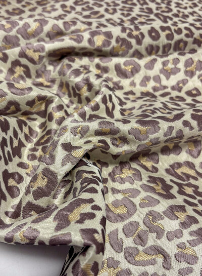 dark lilac leopard - beautiful woven jacquard