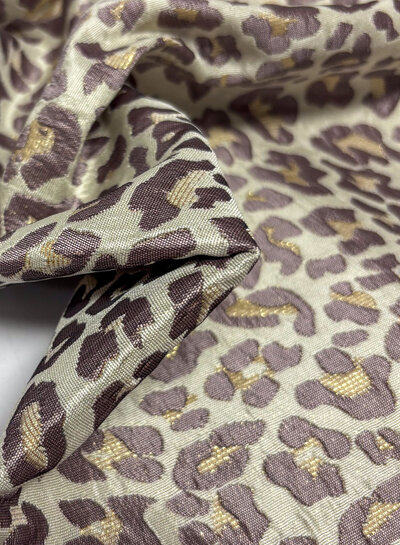 dark lilac leopard - beautiful woven jacquard