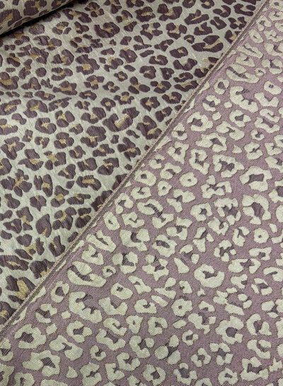 dark lilac leopard - beautiful woven jacquard
