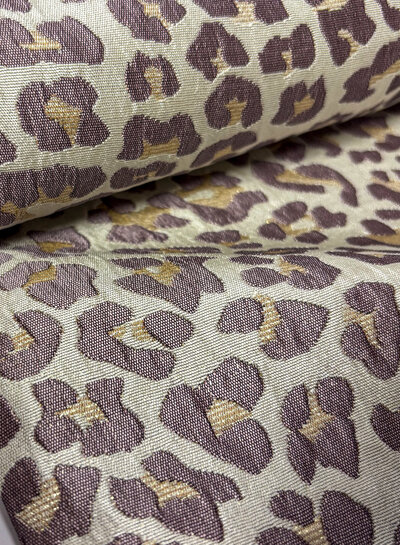 dark lilac leopard - beautiful woven jacquard