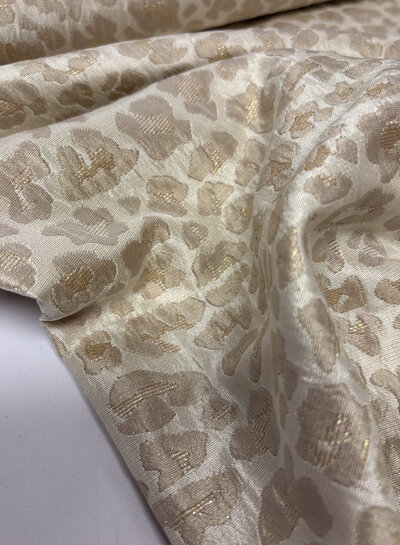 beige leopard - beautiful woven jacquard