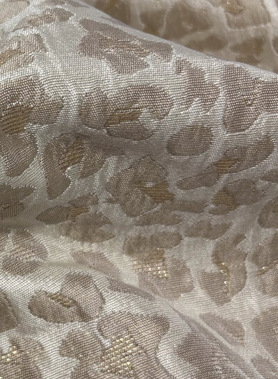 beige leopard  - prachtige geweven jacquard