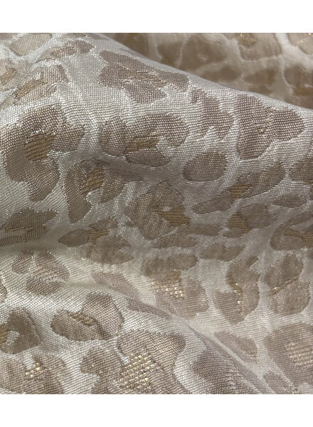 beige leopard  - prachtige geweven jacquard