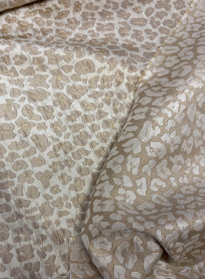 beige leopard  - prachtige geweven jacquard