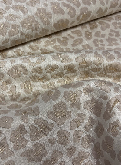 beige leopard - beautiful woven jacquard