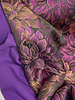 koper/fuchsia bloemen - soepelvallende jacquard