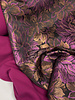 koper/fuchsia bloemen - soepelvallende jacquard