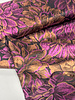 koper/fuchsia bloemen - soepelvallende jacquard