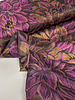 koper/fuchsia bloemen - soepelvallende jacquard
