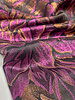 koper/fuchsia bloemen - soepelvallende jacquard