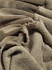 taupe - velor fleece - double face