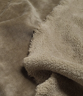 taupe - velours fleece - double face