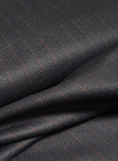 midnight blue with burgundy pine stripe - woven bamboo blend - very soft fabric and no wrinkles