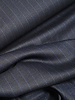 Navy blue with cobalt pine stripe - woven bamboo blend - very soft fabric and no wrinkles