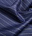 indigo blauw met grijze pinestripe -  geweven bamboe blend - heel soepelvallende stof en geen kreuk
