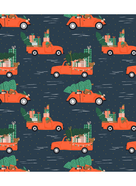 Holiday Haulin Hounds - Merry Pawmas - cotton