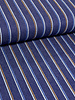 Poppy fabrics jeans with light blue and rust stripes