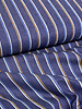 Poppy fabrics jeans with light blue and rust stripes