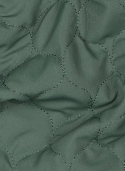 balsam green - waves - matelasse fabric - double face