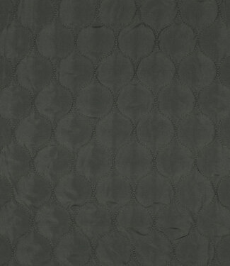 dark green - waves - quilted fabric - double face