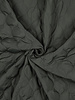 dark green - waves - quilted fabric - double face