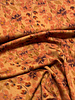 dreamy floral scene rust - beautiful satin rayon blend
