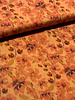 dreamy floral scene rust - beautiful satin rayon blend