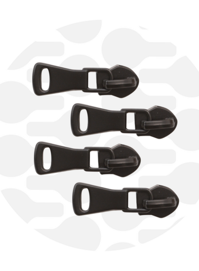 ZipperZoo Zipper Puller #5 - All-Round - Electro Black - Pack of 4